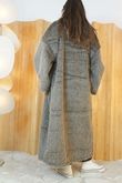 Holland Shaggy Longline Duster Jacket Earth